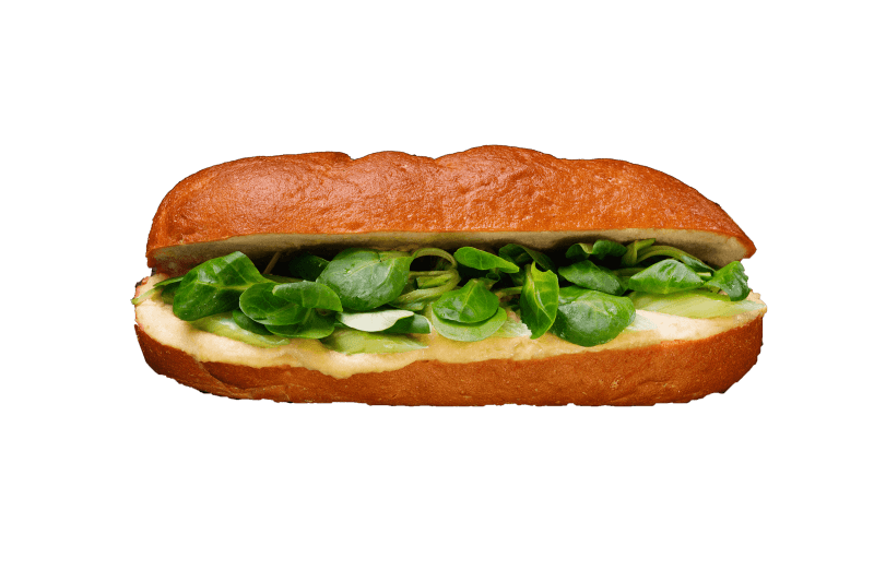 Gluténmentes humuszos szendvics